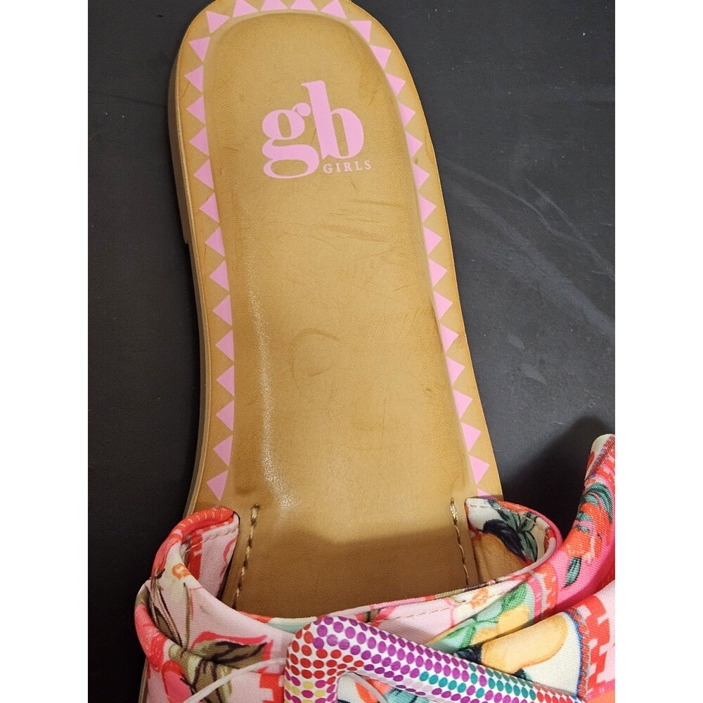 GB Girls 5M Flat Sandals NWT Mixed Fruit Boho Summer Vacation Resort Wear Buckle - Picture 7 of 15